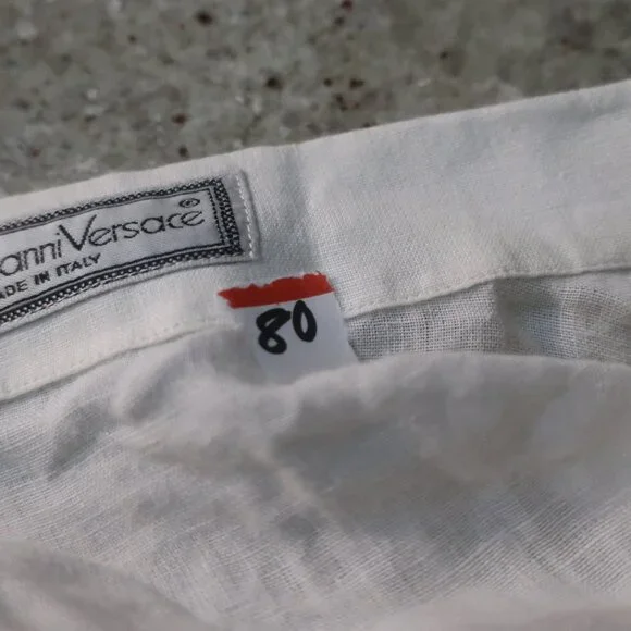 Mens Gianni Versace White Button Down Top XL/IT 52 - Picture 7 of 8